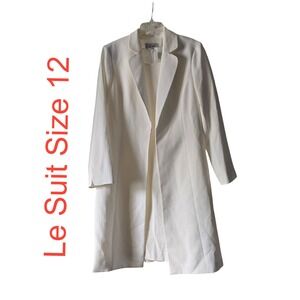 LE SUIT White Dress and Jacket Set Size 12